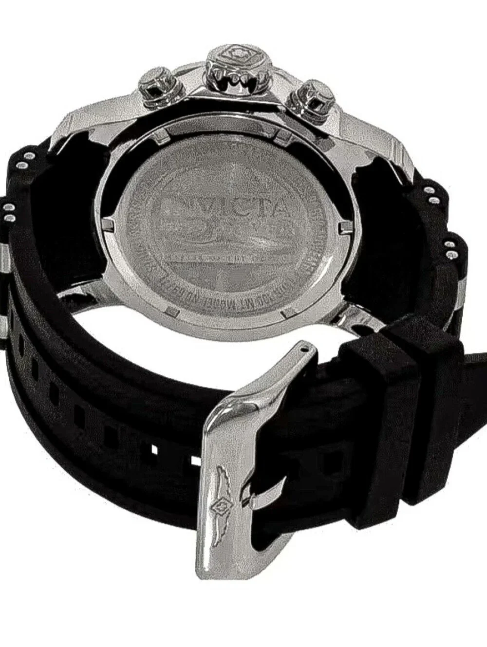 Invicta Black Watch with Green Accents and Silver Tone
